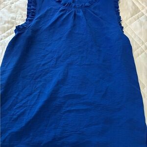 Blue Sleeveless Women's Blouse